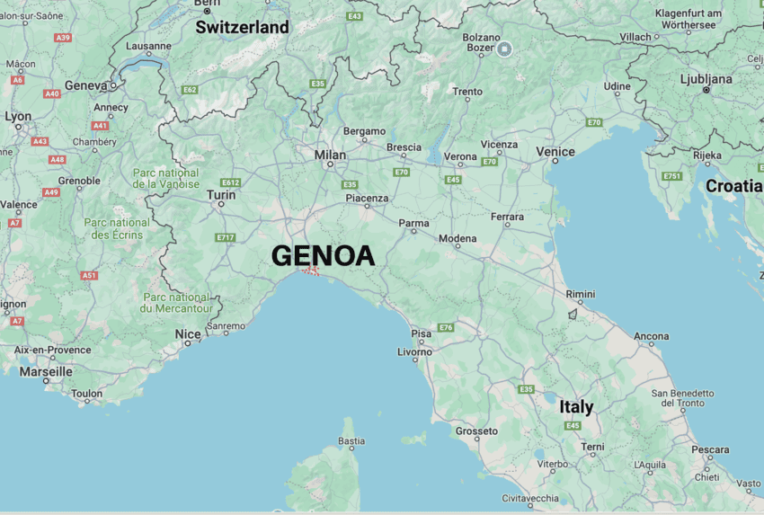 Genoa Italy location